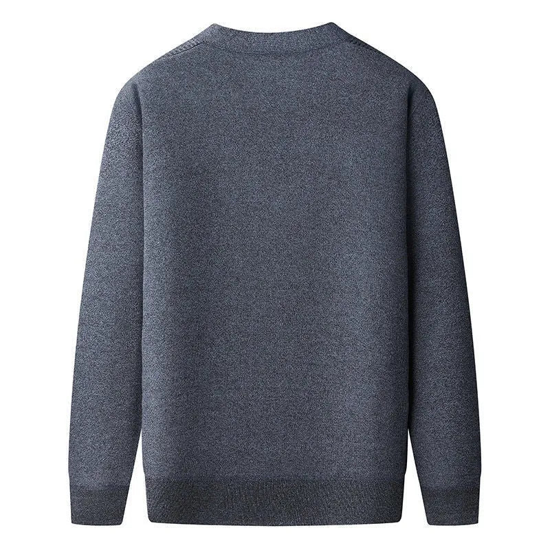 Plus size men's cardigan with fleece lining in dark gray, batwing sleeve design, front view