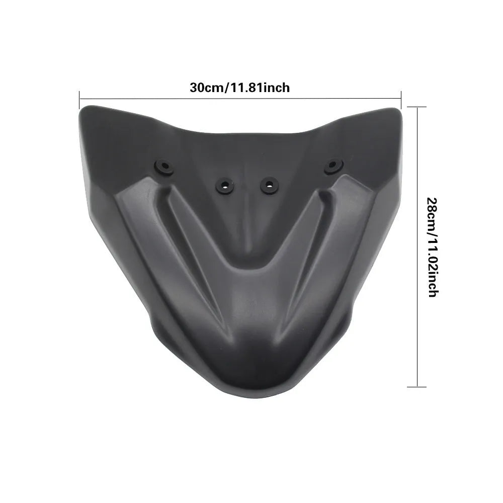 Black ABS plastic fixed wind front wing for KTM 390 Adventure and 790 Adventure ADV motorcycles