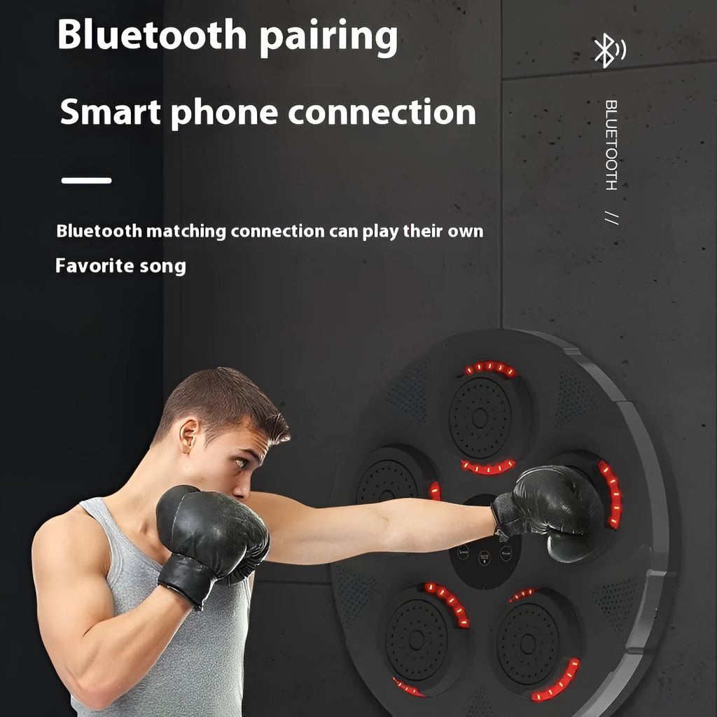 Smart boxing trainer wall-mounted with ABS material and black colour option for fitness and self-defence training