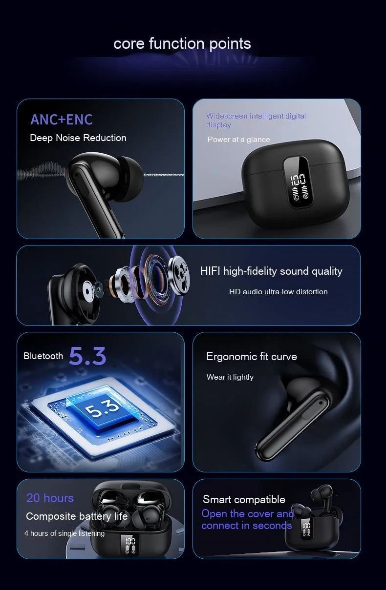 Y40 true wireless Bluetooth earphone in charging compartment with dual noise cancellation feature