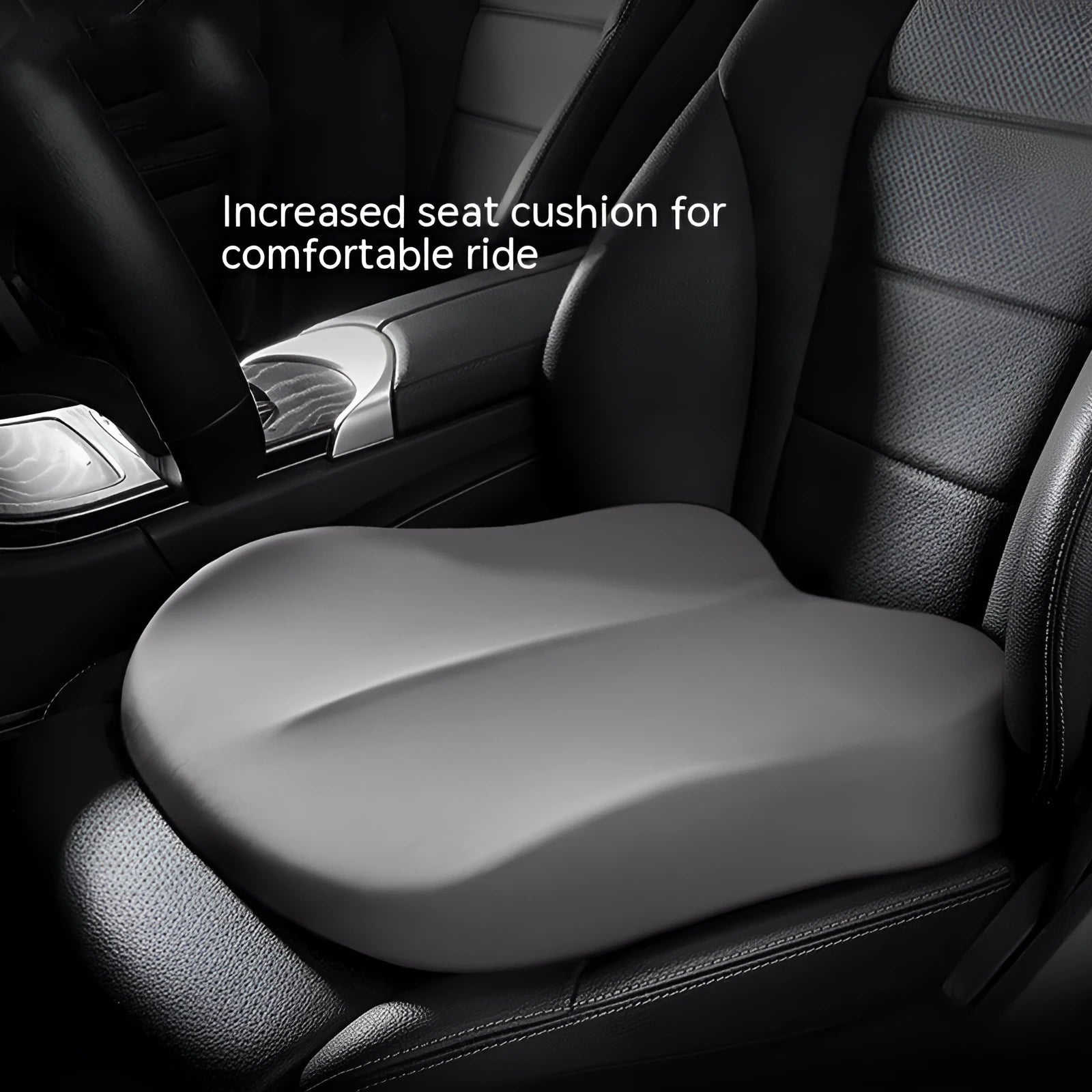 Car heightening cushion in ice silk fabric for driving seat with 10 cm lift, available in multiple colours