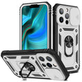 Magnetic iPhone case with sliding card window in sapphire blue two-tone colour