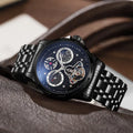 Men's waterproof automatic business watch with luminous features and 13mm thickness