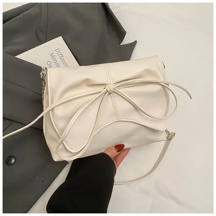Women's black PU leather underarm bag with horizontal square design and crossbody strap