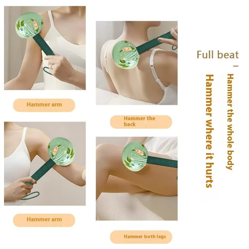 Argy wormwood hand-held massage hammer for neck and shoulder health care, available in multiple colours and sizes