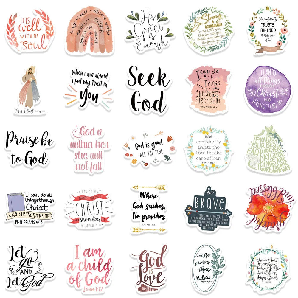 Pack of 50 random graffiti design decorative stickers for DIY personalisation projects