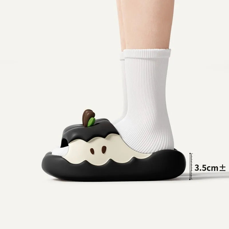 Cute fruit cartoon EVA flip flop slippers for couples unisex indoor homewear