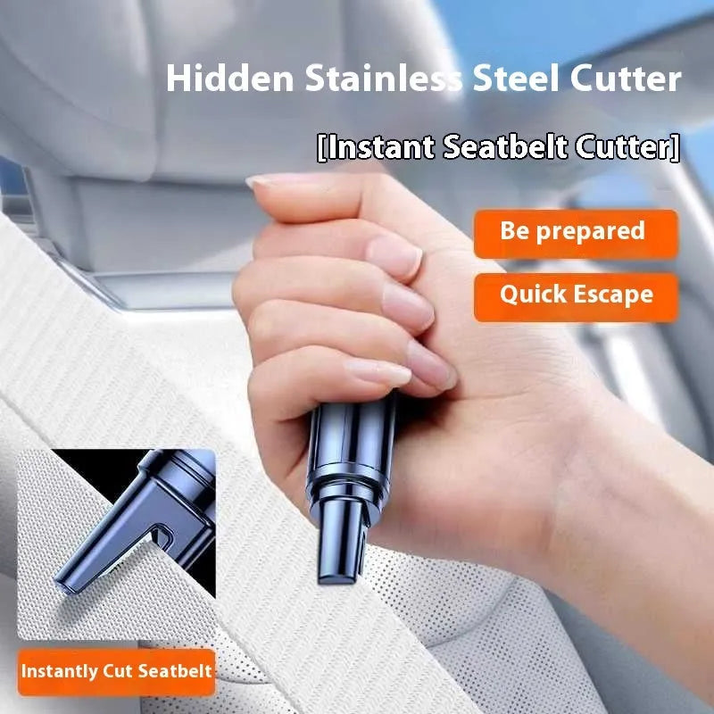 Car safety life hammer window breaking machine in black and red made from ABS material for emergency escape