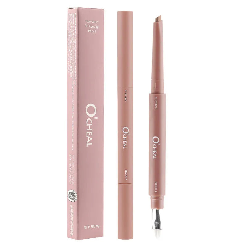 Double Fight eye shadow pen with dual-ended highlight and shadow in black casing on white background