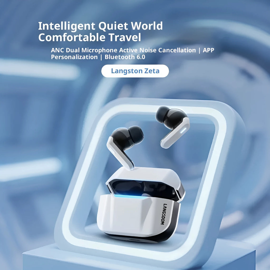Noise-reduction Bluetooth headset in Moon Shadow Gray with in-ear sports style and TPU build