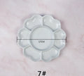 White ceramic plum blossom shaped painting palette for watercolour acrylic oil paints