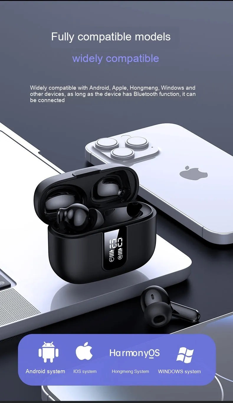 Y40 true wireless Bluetooth earphone in charging compartment with dual noise cancellation feature