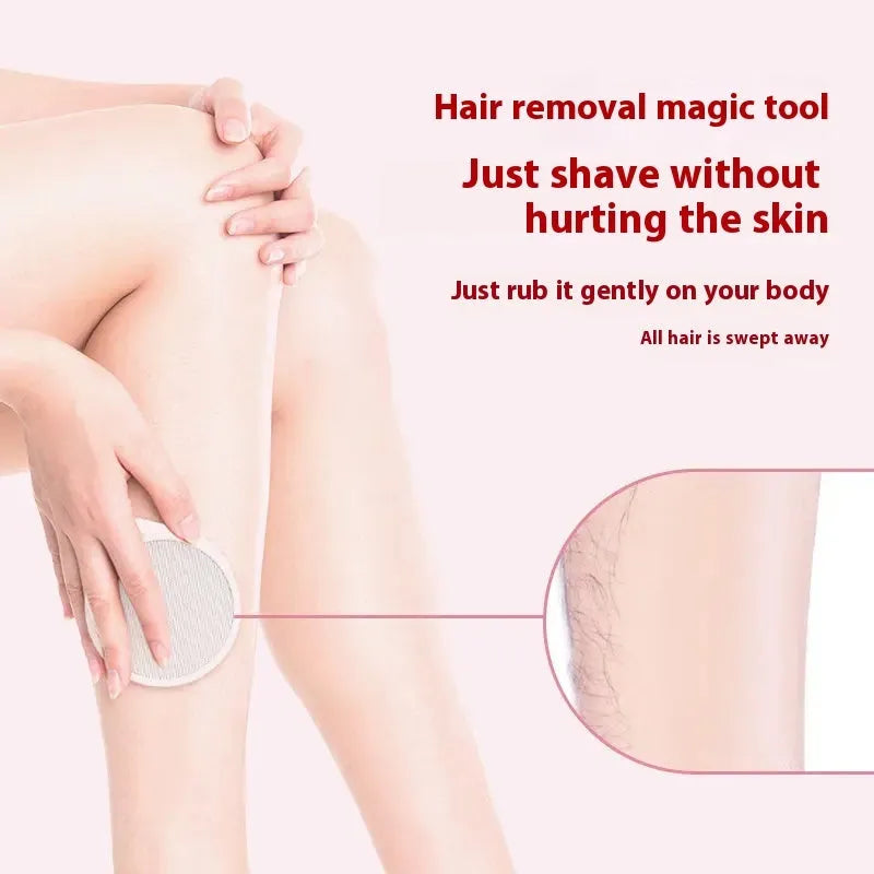 2-in-1 nano glass epilator and foot grinder grooming device with plastic construction