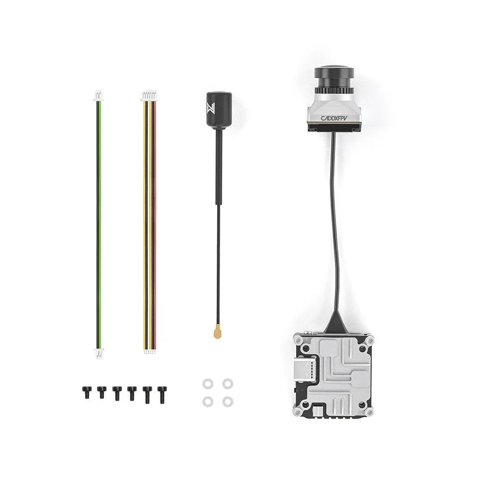 Caddx ADAPTS DJI FPV digital transmission machine silver kit with screws and connection wires