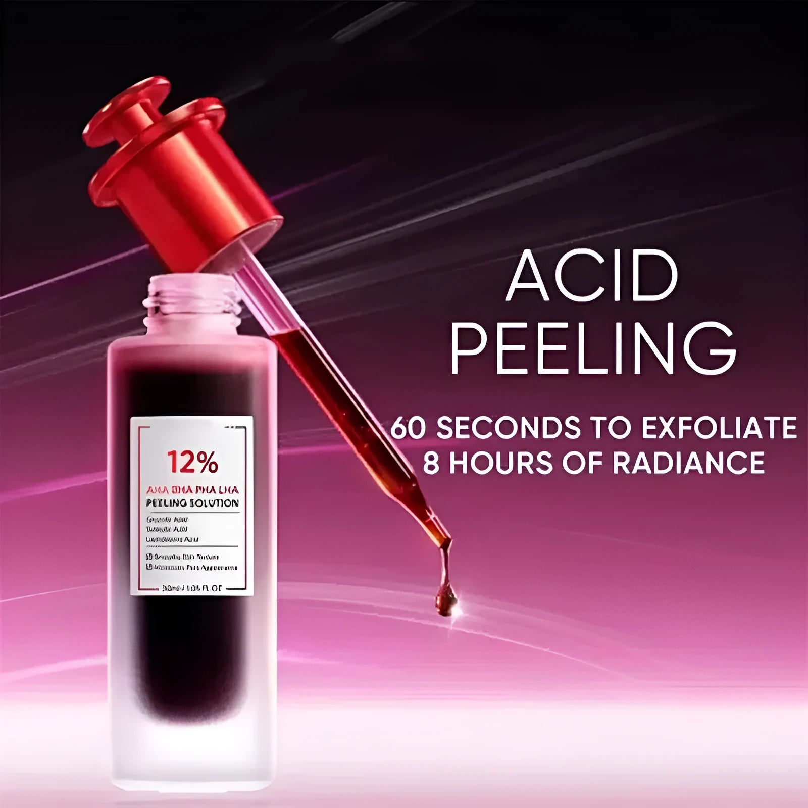 Facial exfoliating care essence bottle in 30ml or 35ml size for skin care