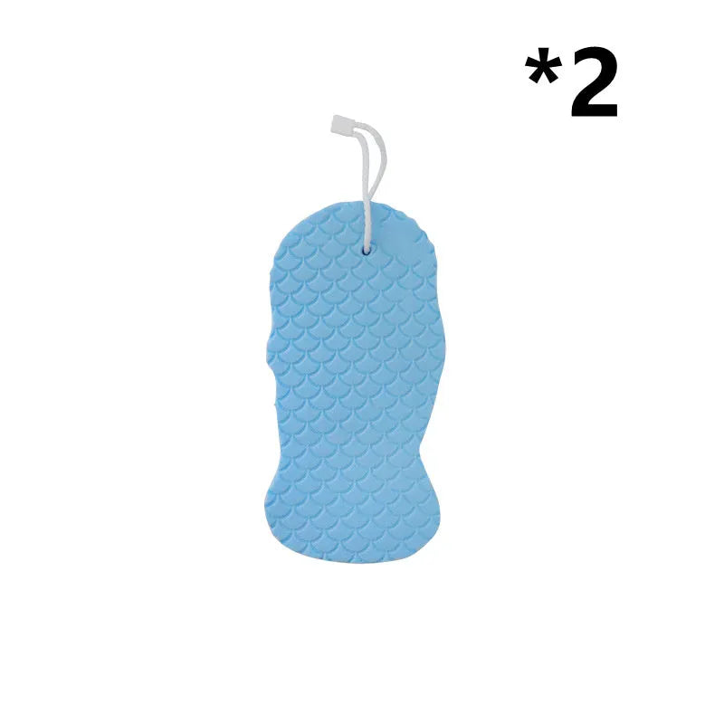 White 3D fish scale pattern bath sponge ball for gentle body exfoliation in the shower