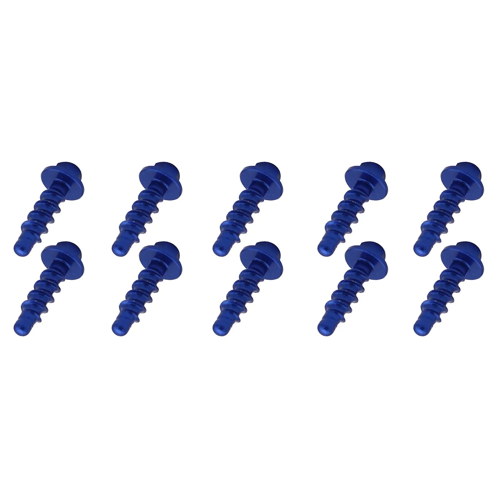 Ten self-tapping T6061 aluminium screws in mixed colours orange blue black red for KTM off-road motorcycle modification
