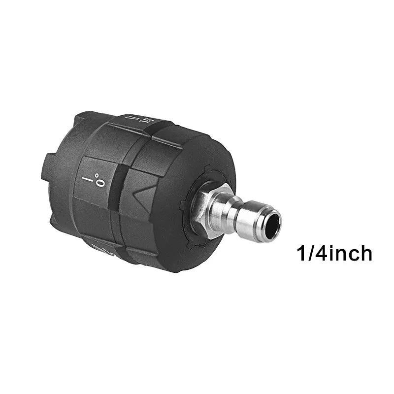Five-in-one high-pressure water gun nozzle with replaceable spray tips in engineering plastic