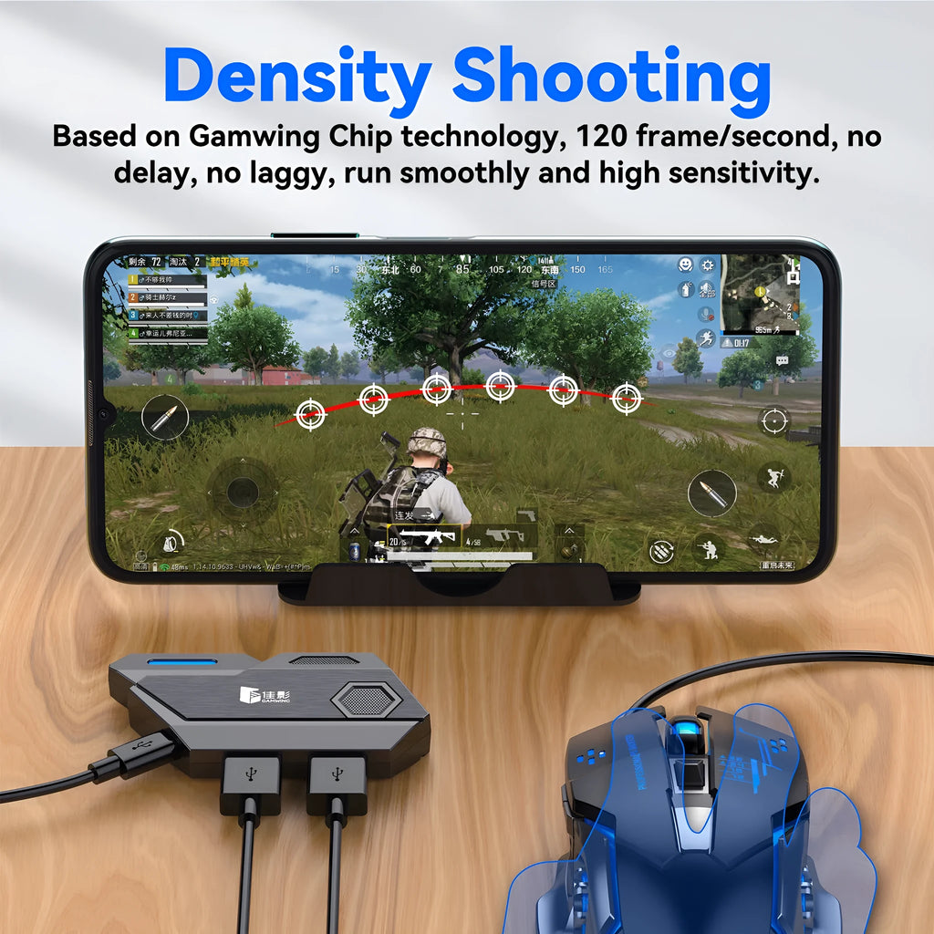Gamwing Jiaying MIX USB keyboard and mouse converter for mobile gaming.