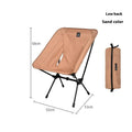 Folding moon chair with aluminium alloy frame and Oxford cloth seat in army green high back style