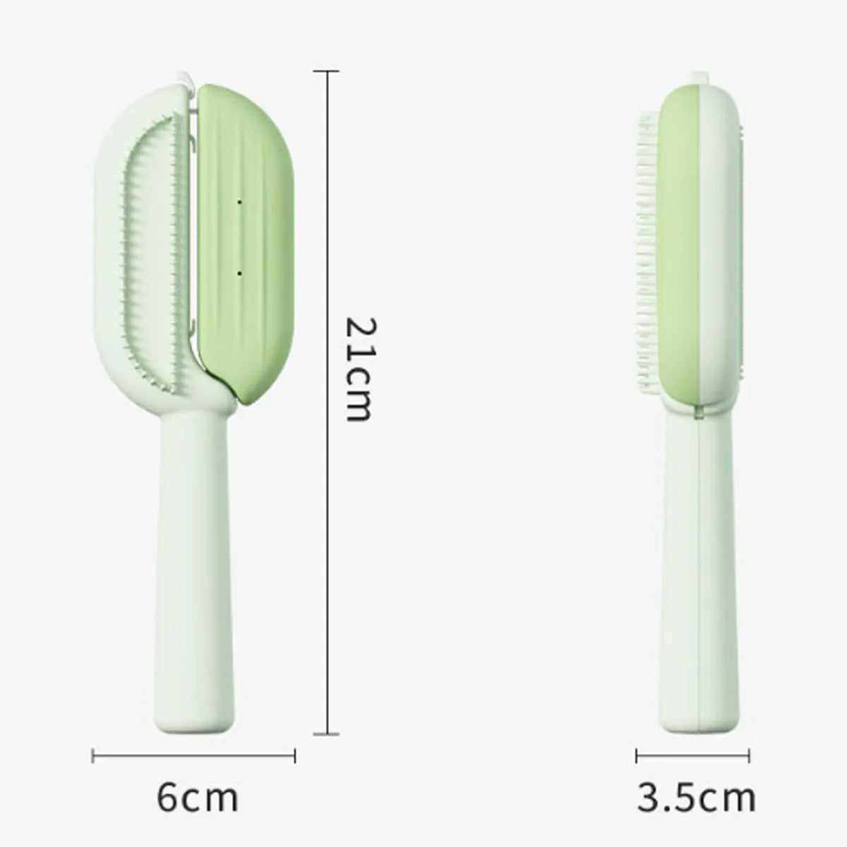 Blue pet grooming comb with water tank for floating hair removal during dog and cat brushing