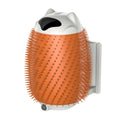 Intelligent sensor cat hair brush in Salmon Pink with ABS and silicone construction, automatic pet massager