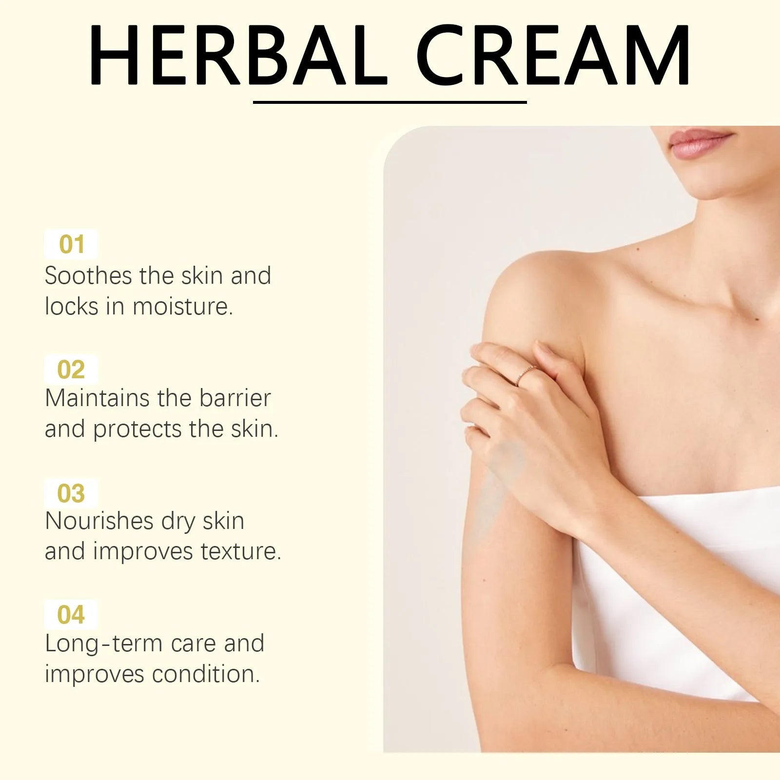 Herbal soothing moisturising cream 15g pot with tea tree oil and Centella asiatica ingredients