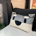 West Highland terrier puppy-shaped sofa cushion 50x35x18cm grey or white