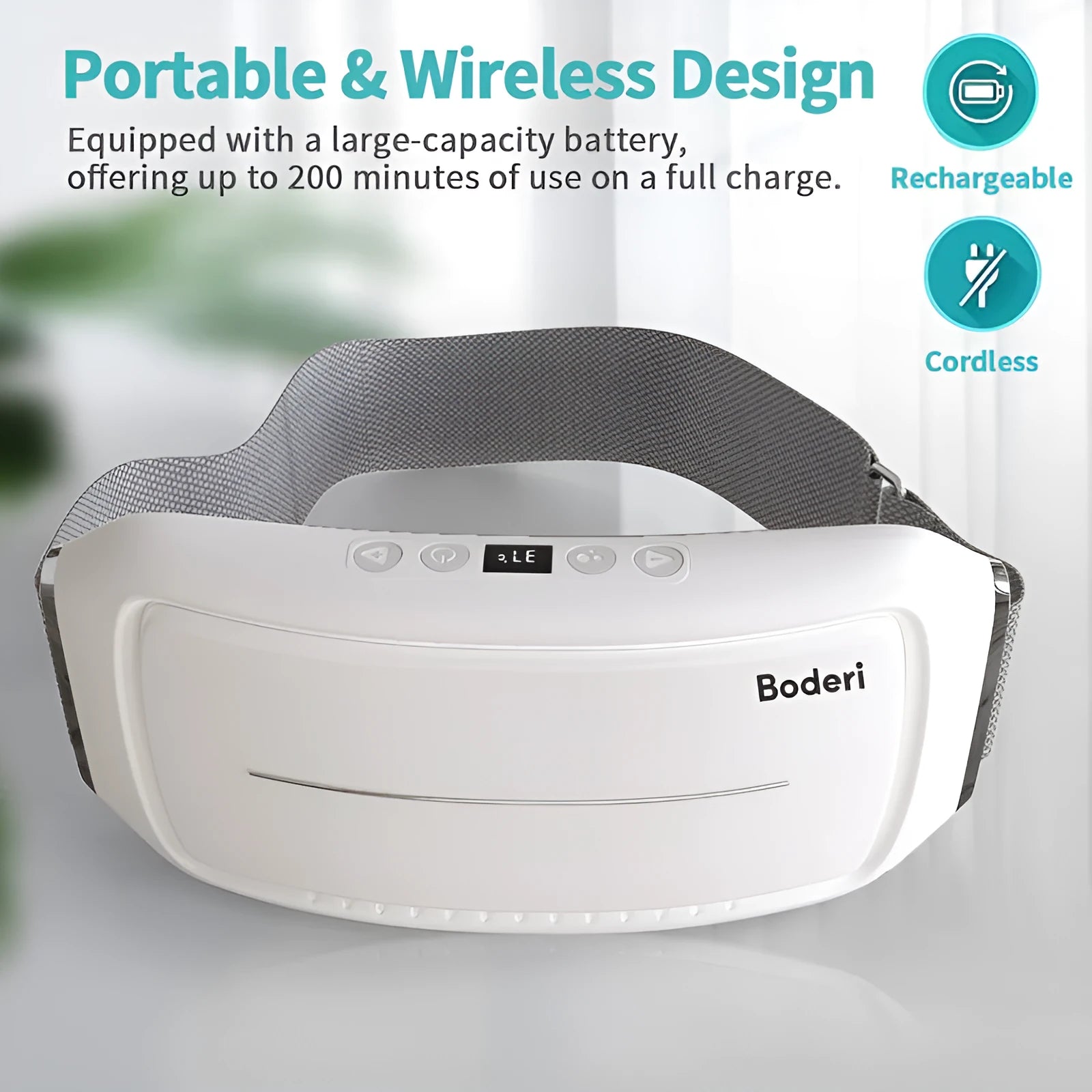 Adjustable abdominal toning belt with electrodes and wireless remote control.