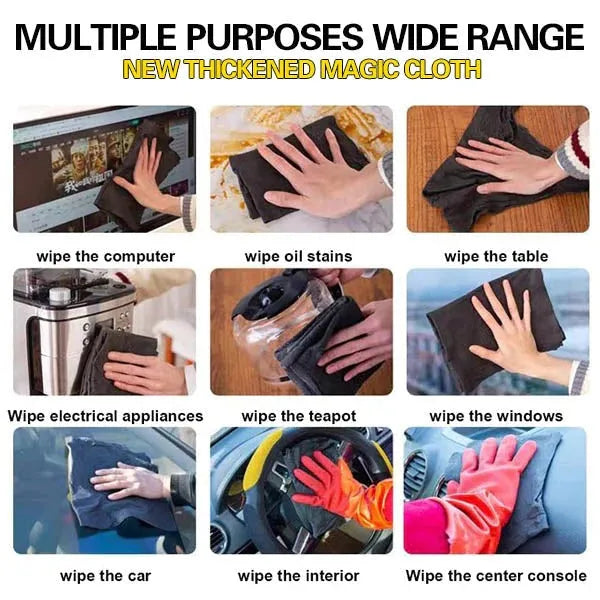 Thickened magic cleaning cloth microfiber 20x30cm for glass windows mirrors car lint-free streak-free
