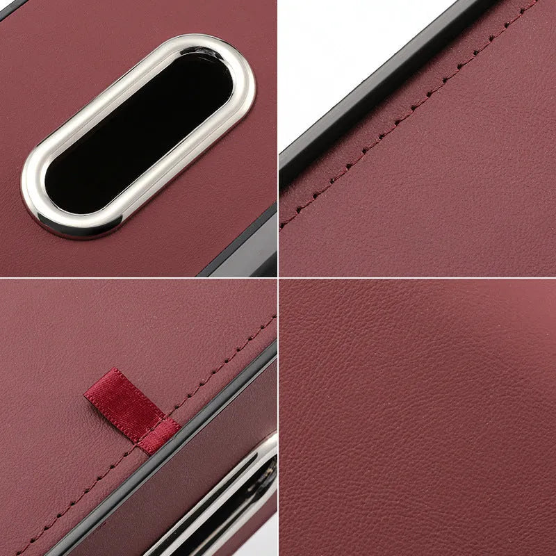 Genuine leather car tissue box storage organiser with water cup holder in multiple colour options