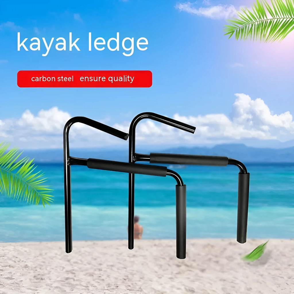 Carbon steel kayak wall hanger for garage storage of kayaks and surfboards