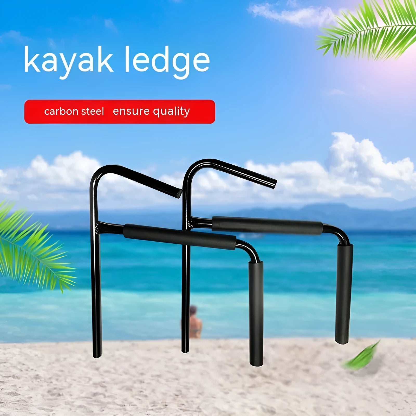 Carbon steel kayak wall hanger for garage storage of kayaks and surfboards