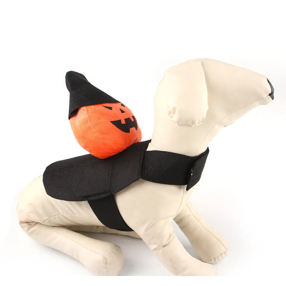 Dog Halloween pet costume in ghost colour made from PP cotton, available in sizes S M L XL