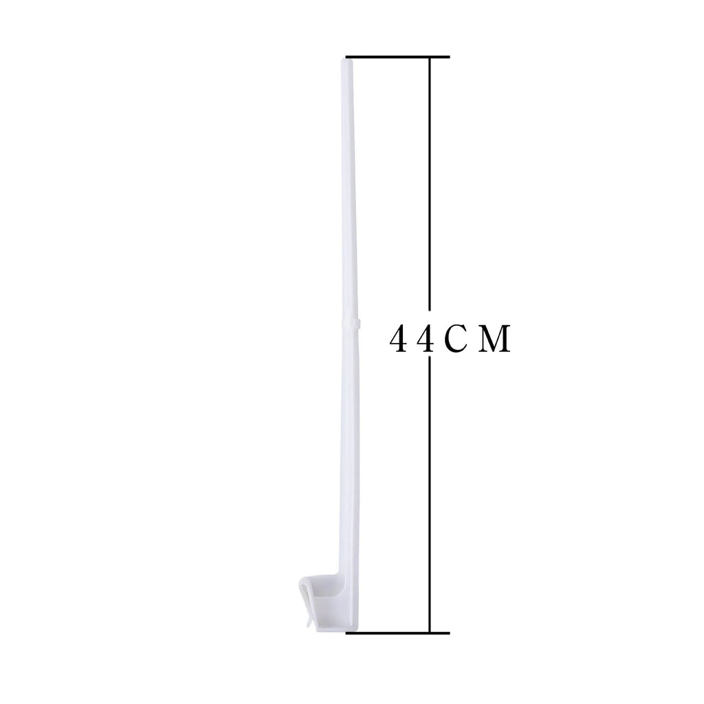 Pack of 10 white plastic car window flag pole holder mount clips.