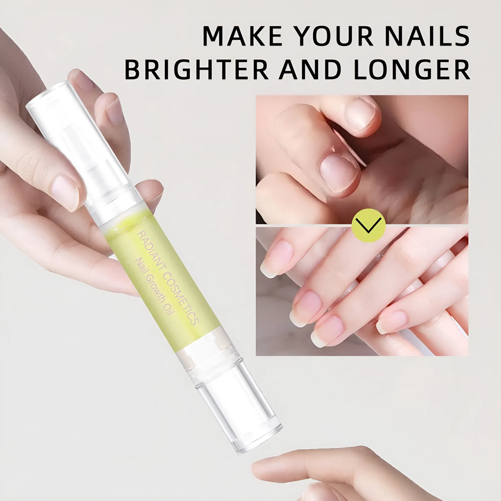 3ml bottle of wash-free nail growth treatment oil for promoting nail strength and moisturising cuticles