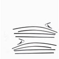 Stainless steel window trim strip with black titanium finish for window moulding installation