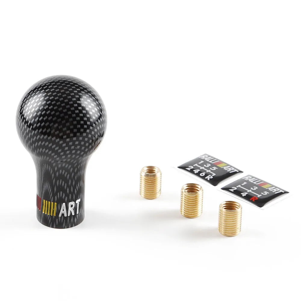 Black engineering plastic manual gear shift knob with sphere diameter 4.5cm and height 8cm, suitable for Mitsubishi Southeast series