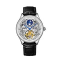 Business leisure waterproof watch for men with stainless steel strap, 16mm thickness, 6100 series hollow white design