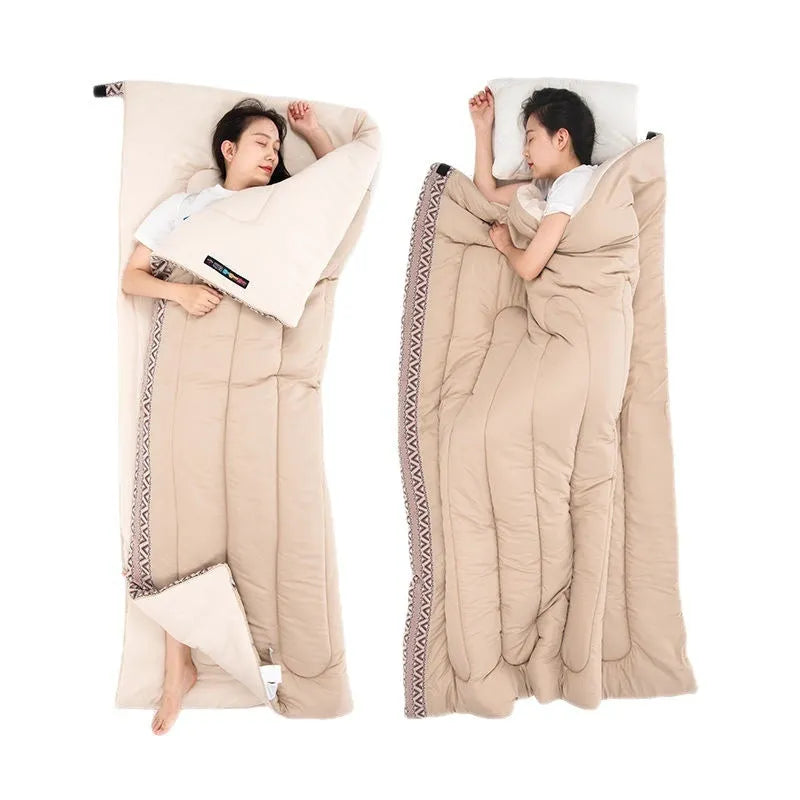 Four seasons adult camping sleeping bag in crystalline glaze colour with storage bag