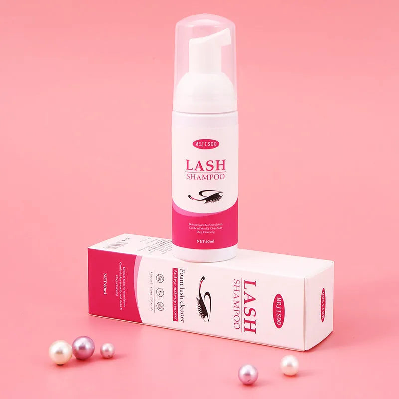 60ml lash shampoo mousse eyelash cleaning solution for extension and false lash maintenance