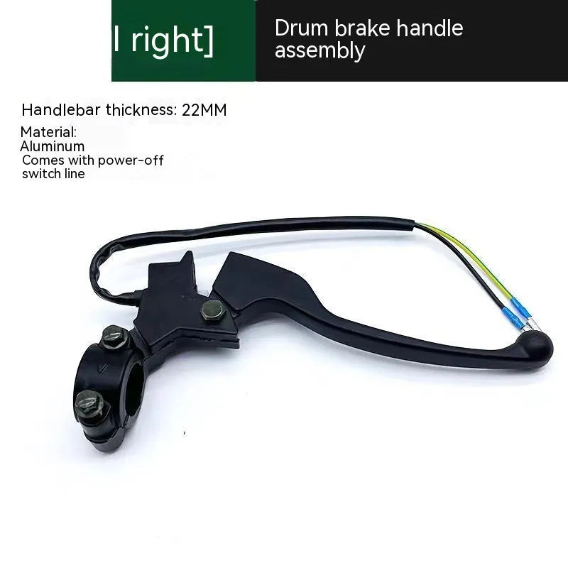Aluminium alloy belt power off brake handle assembly with switch line, 22mm thickness