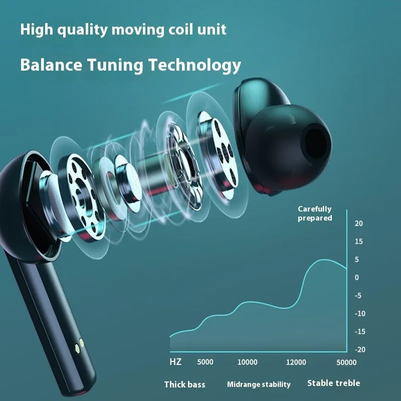 B16 Bluetooth headset TWS 50 wireless in-ear touch digital display earphones with charging case