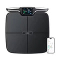 Black eight-electrode body fat scale measuring 45x45cm