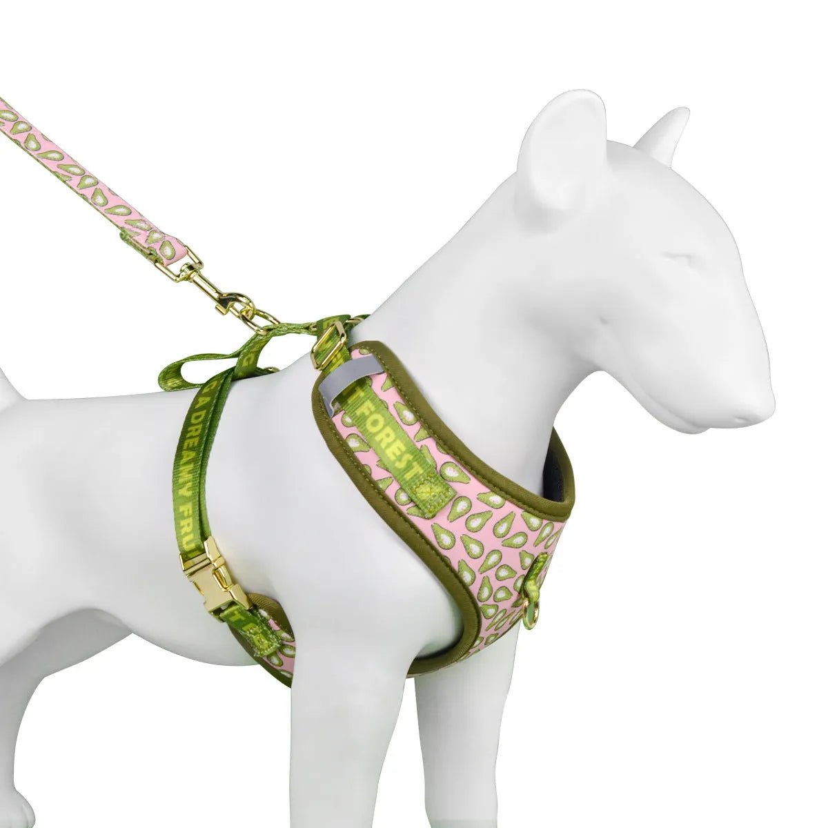 Dog chest-back haulage rope set in six colour patterns for medium and large breeds
