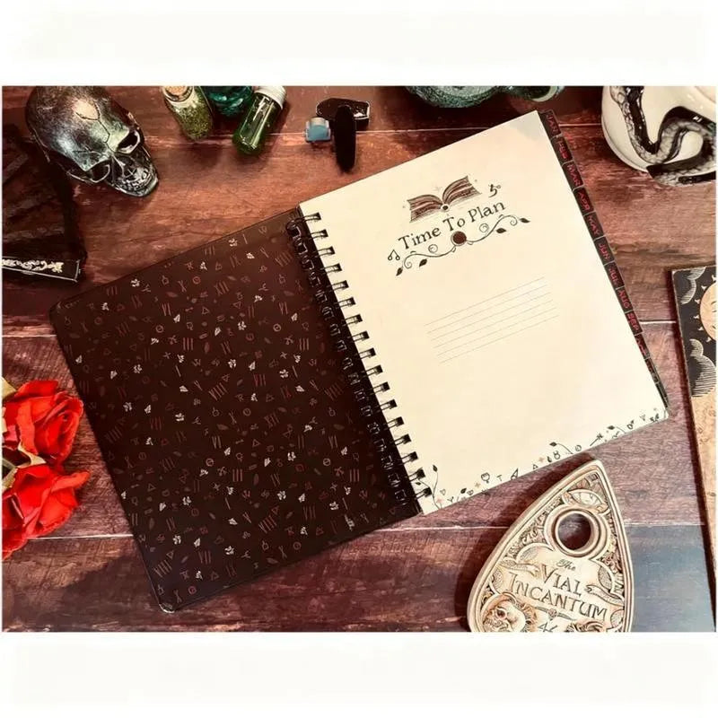 Wait For The Night 2026 weeks plan notepad with 100 pages, A5 size, 80g paper, Black Clock cover design