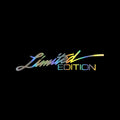 Reflective plastic bumper sticker in British style, showing black, white and colourful options next to a 16cm ruler.