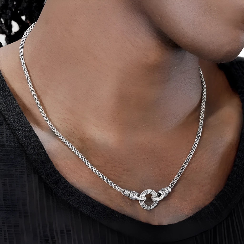 Women's solid S925 sterling silver clavicle necklace on a chain with length options.