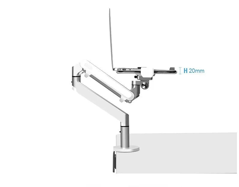 Aluminium laptop cooling stand with hover design in silver colour