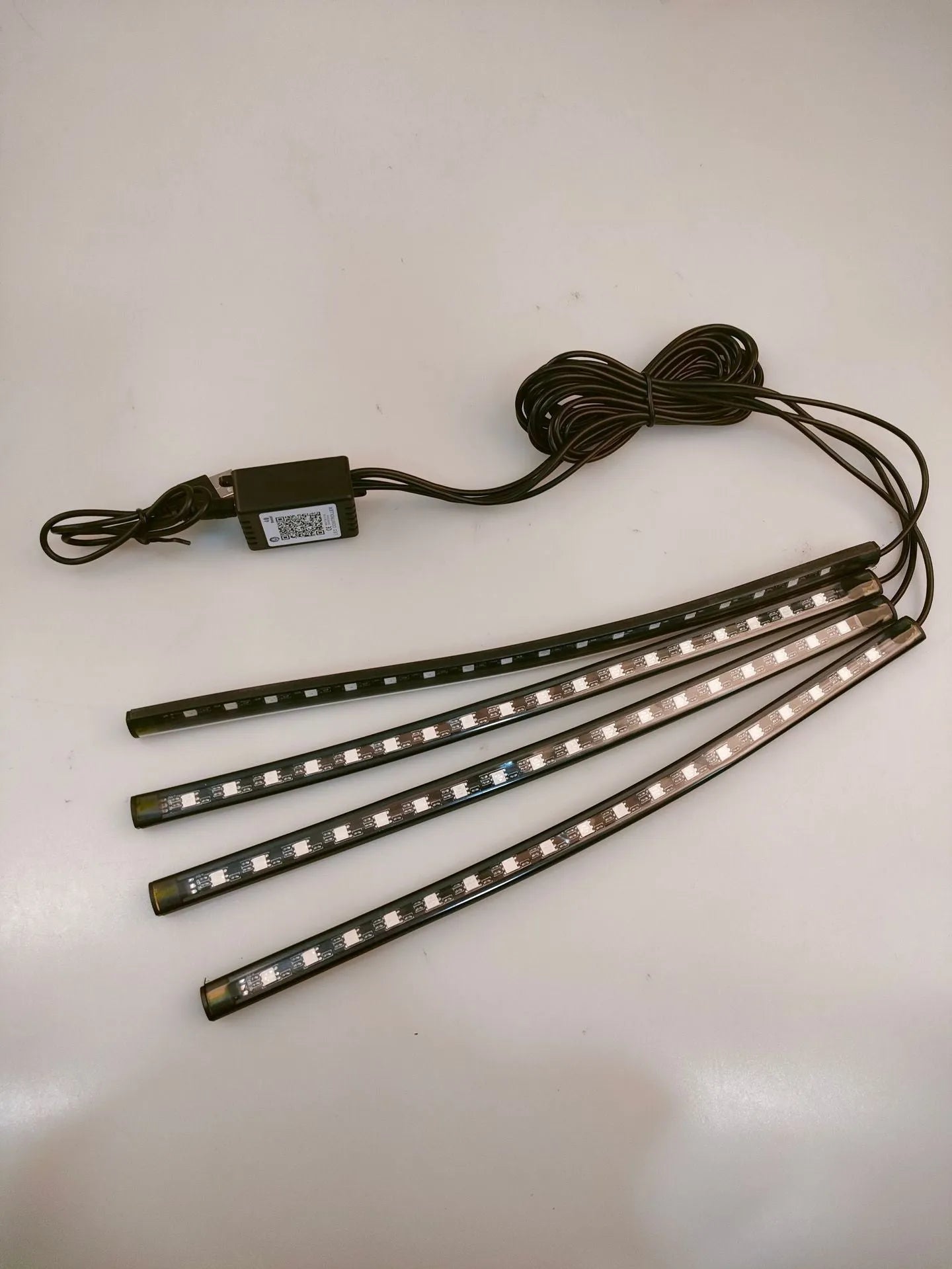 Car modification LED eight-color foot voice control rhythm atmosphere light with USB head and 36 LEDs